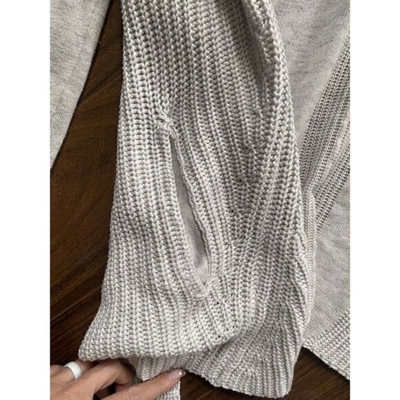 ANGL S light grey collared sweater jacket cardigan with pockets - Picture 5 of 6